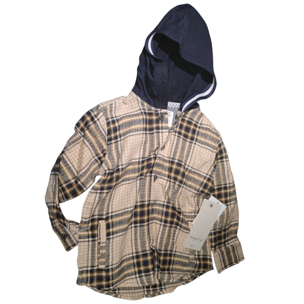 Sovereign Code Flannel boys hoodie 2T 4 5 6 and 7